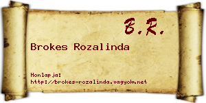 Brokes Rozalinda névjegykártya